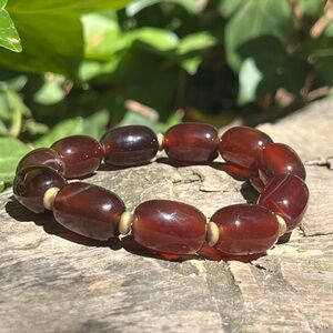 13mm dark carnelian stretchable bracelet‎